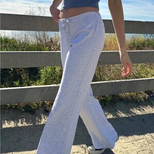 Brandy Melville Gray Flared Track Pants
